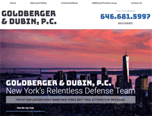 Tablet Screenshot of goldbergerdubin.com